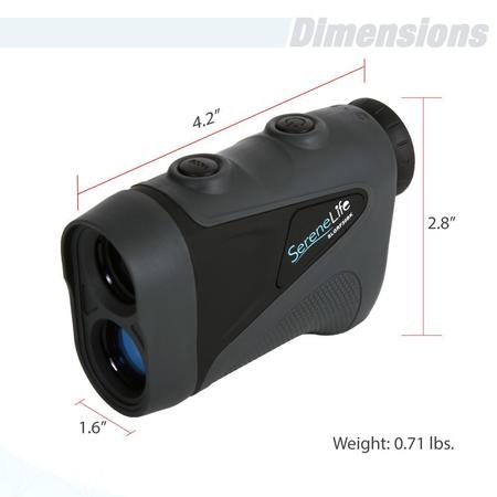 Serenelife Golf Laser Range Finder Monocular w/ Pin-Seeking/Zoom Sight, SLGRF30BK SLGRF30BK